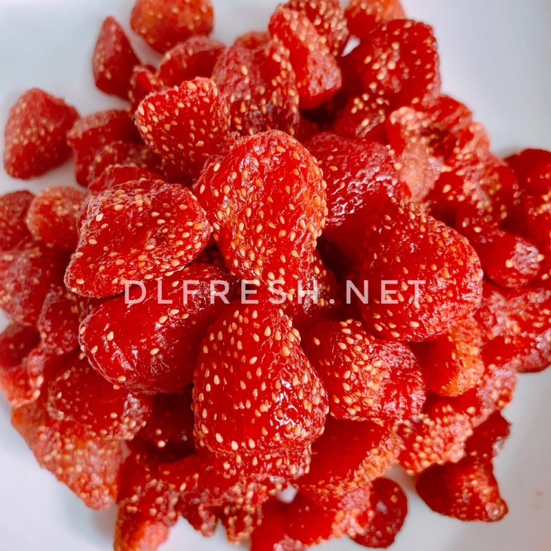 Dâu tây sấy lạnh DLFresh dâu sấy khô đặc biệt, dâu tây sấy lạnh không đường