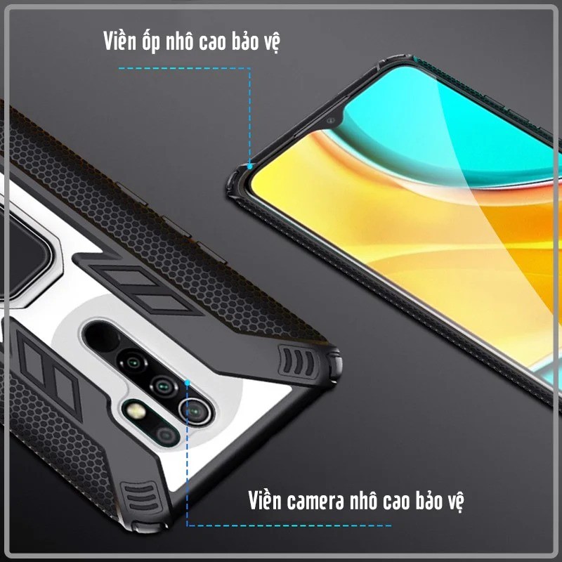 Ốp lưng cho Xiaomi Redmi 9 iRON - MAN IRING TRONG SUỐT Nhựa PC cứng viền dẻo chống sốc