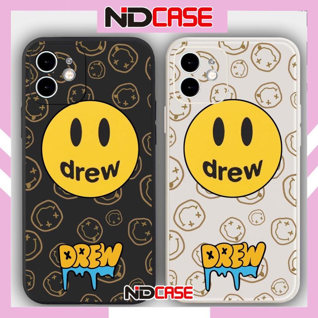 Ốp lưng iPhone Drew cạnh viền vuông silicon mềm dẻo cho iphone 6/6s/7/8/X/XS/XR/11/12/13 Pro Plus Max cute dễ thương đẹp