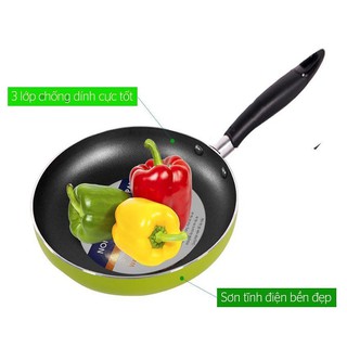 Chảo chống dính happy xanh cao cấp đủ size 20-26cm-ảnh thật