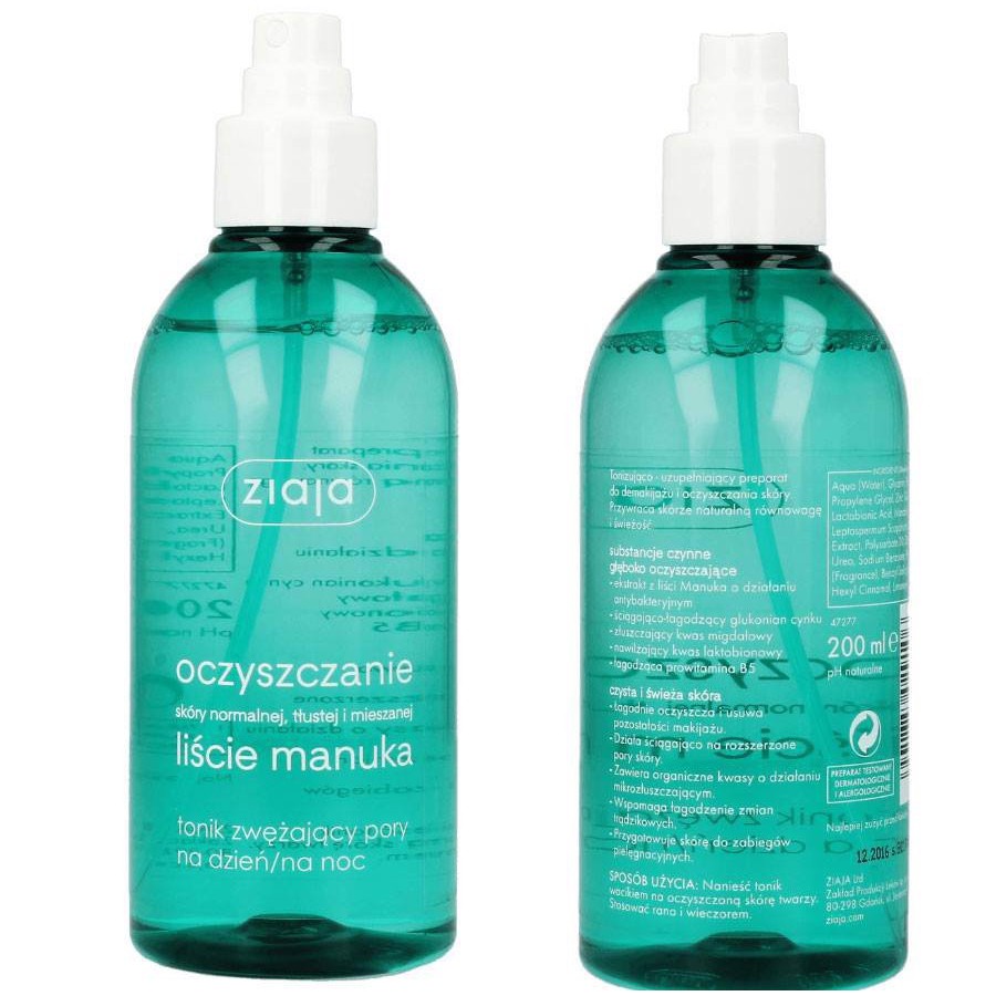 TONERS KIÊM XỊT KHOÁNG GIẢM NHỜN CHIẾT XUẤT THẢO DƯỢC LÁ MANUKA CỦA ZIAJA - Ba Lan | BigBuy360 - bigbuy360.vn