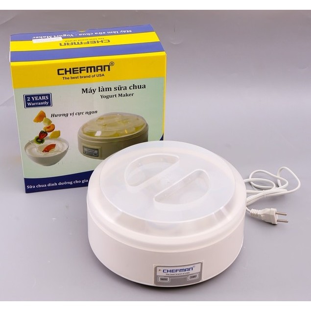 Máy Làm Sữa Chua Hộp Thủy Tinh Chefman CM-302T