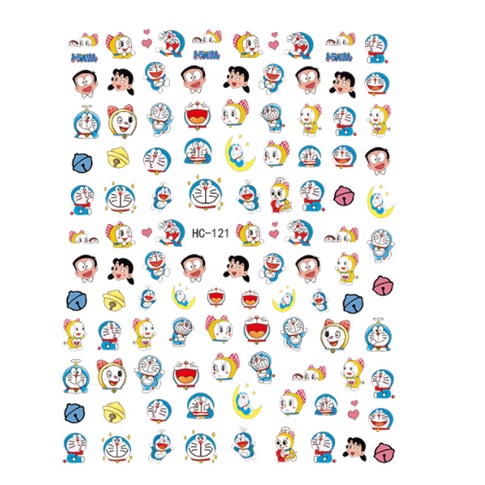 sticker hoạt hình trang tri nail