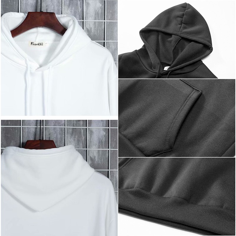 Áo Hoodie Nhung Dài Tay Phong Cách Hàn Quốc 5 Màu Lựa Chọn Cho Nam M-5Xl