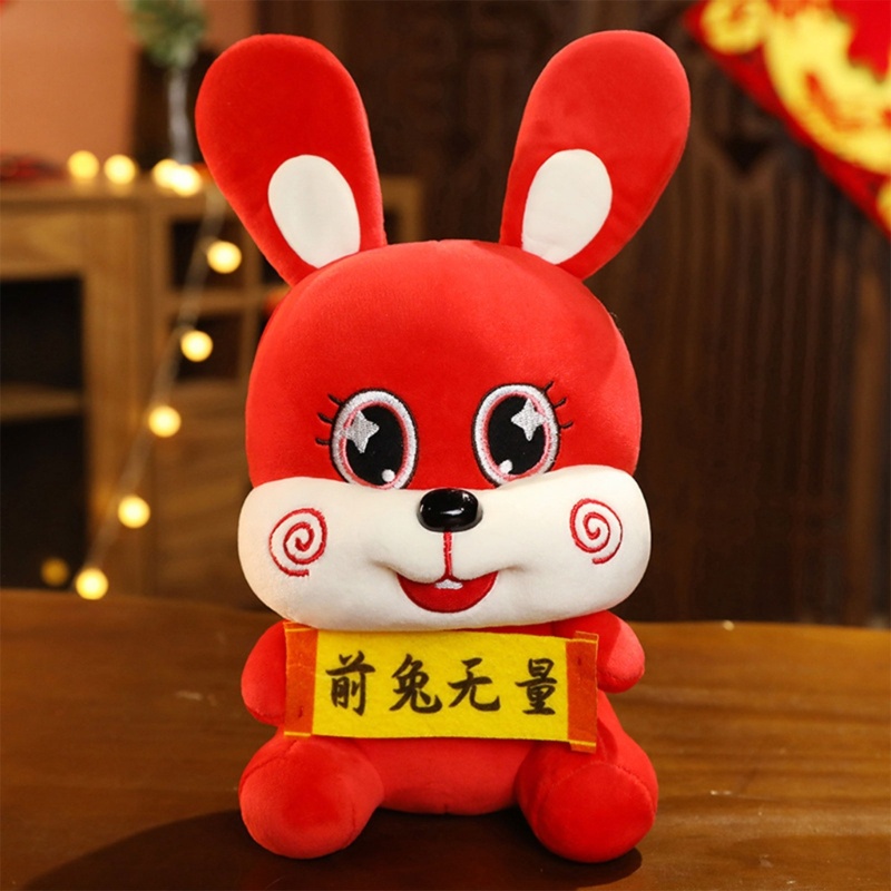 Đồ chơi nhồi bông Hình Thỏ Đỏ Đang Ngủ 28cm 11Cm Cho Bé