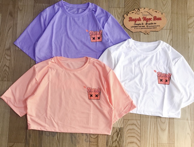 [KÈM ẢNH THẬT+VIDEO] ÁO CROPTOP FORM RỘNG IN HÌNH BANAWA