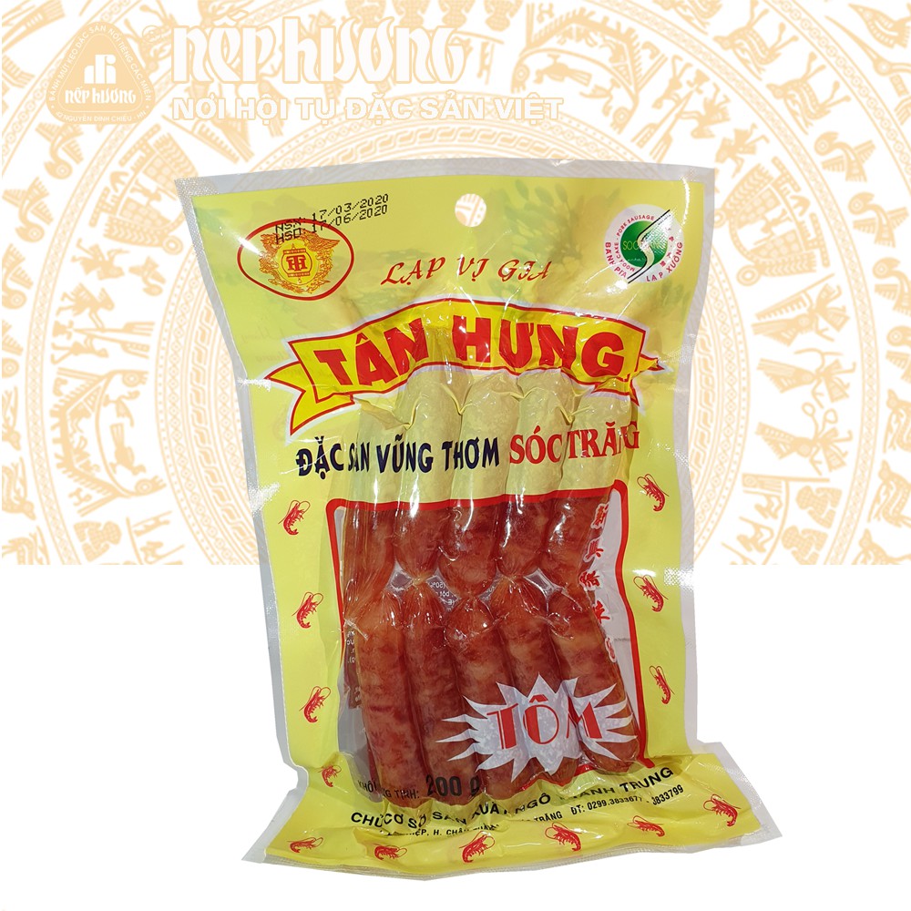 Lạp xưởng tôm - Tân Hưng - Hộp 500g - Đặc sản Sóc Trăng