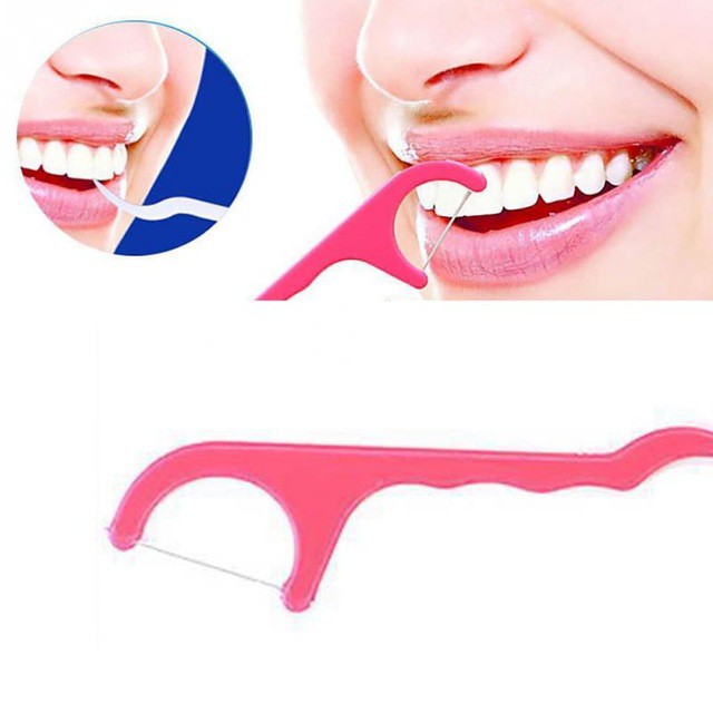 Set 25 Tăm Xỉa Răng Phẳng Cực Tốt, Chổi Kẻ Răng, Dây Thanh Răng