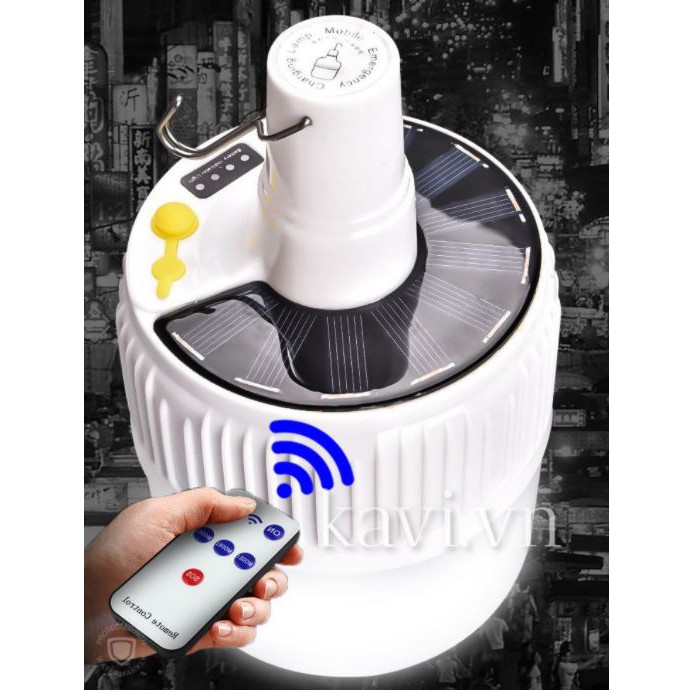 ĐÈN TÍCH ĐIỆN NĂNG LƯỢNG MẶT TRỜI 60W CÓ KÈM DÂY SẠC VÀ REMOTE