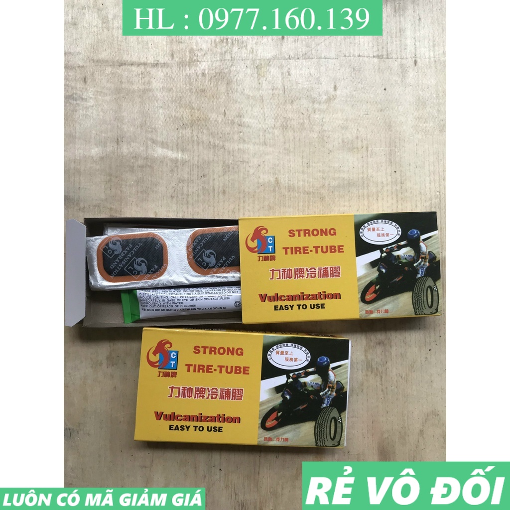Hộp nhựa , hộp keo vá săm xe đạp, xe máy