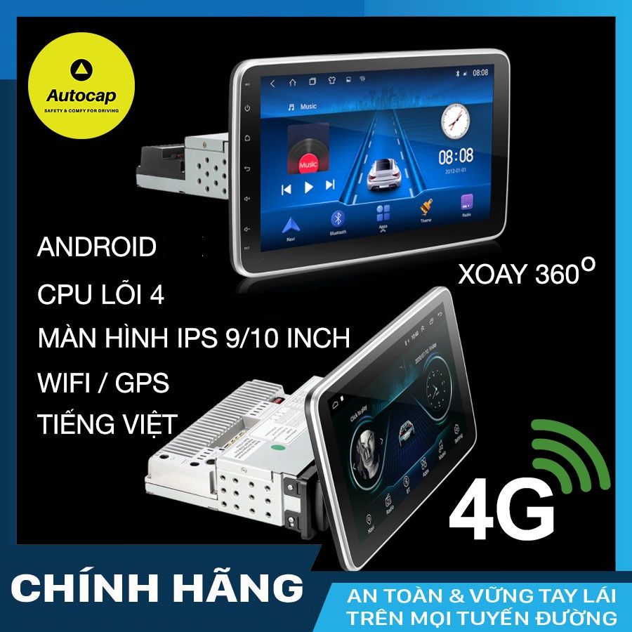 Màn hình S600 Android 1 DIN xoay 360 độ Wifi 4G dành cho xe ô tô