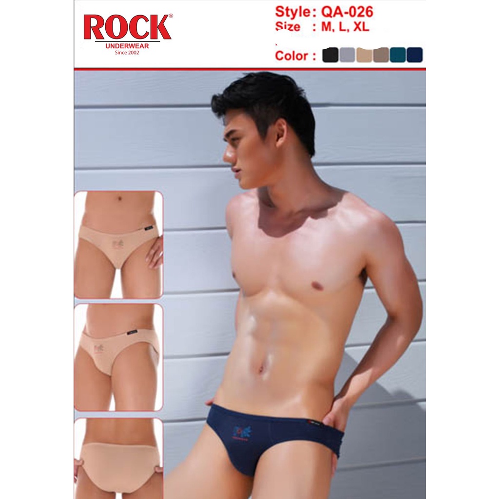 QA-026. Quần lót nam cao cấp ROCK phom lưng thấp trẻ trung, thiết kế với phong cách trẻ trung, năng động