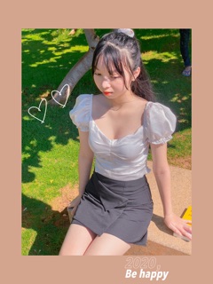 Lily Top ( áo croptop tay phồng )