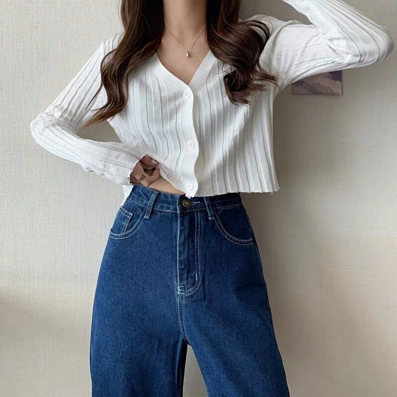 áo len cardigan đũa mỏng 3 khuy cài (7195#) | BigBuy360 - bigbuy360.vn