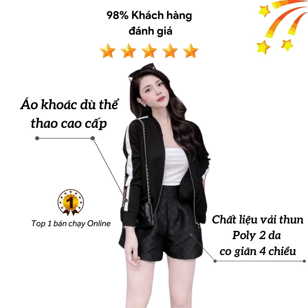 Áo khoác dù thể thao cổ bo, chạy sọc KD1 [ FREESHIP ] | BigBuy360 - bigbuy360.vn