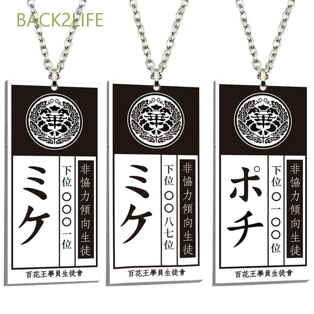 Vòng cổ mặt tròn in hình nhân vật anime Nhật Bản Kakegurui thiết kế độc đáo