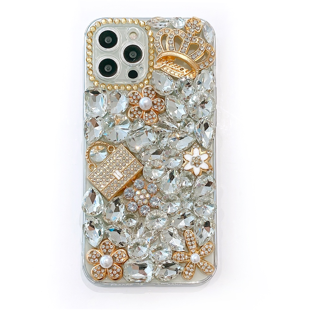 Ốp Điện Thoại Họa Tiết Kim Cương 3d Cho iphone 15pro max 14 promax 14 plus 12 13 pro max 11