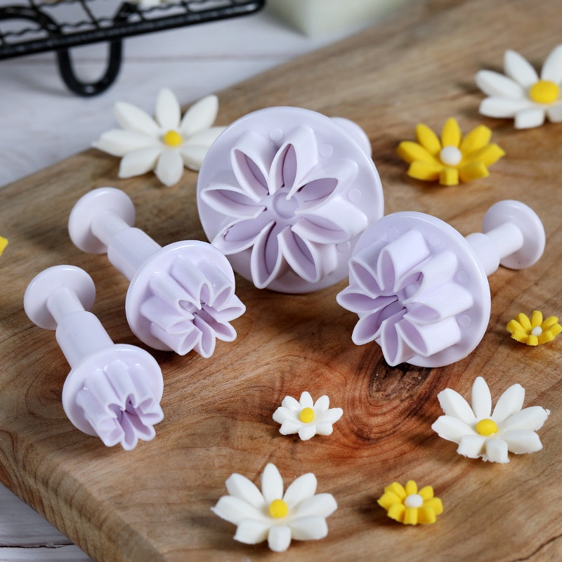 Set 4 Khuôn Làm Bánh Quy Hình Hoa Cúc Nhỏ diy