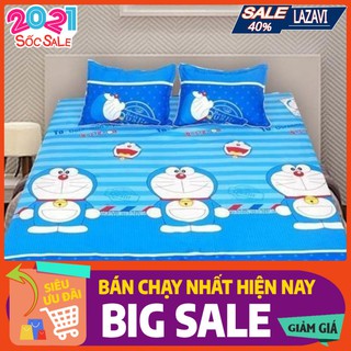 Bộ ga gối doremon xanh M6 LV15