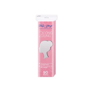 BÔNG TẨY TRANG POP-PUF 2 CÔNG DỤNG BAO ZIPPER 90+30 (miếng)