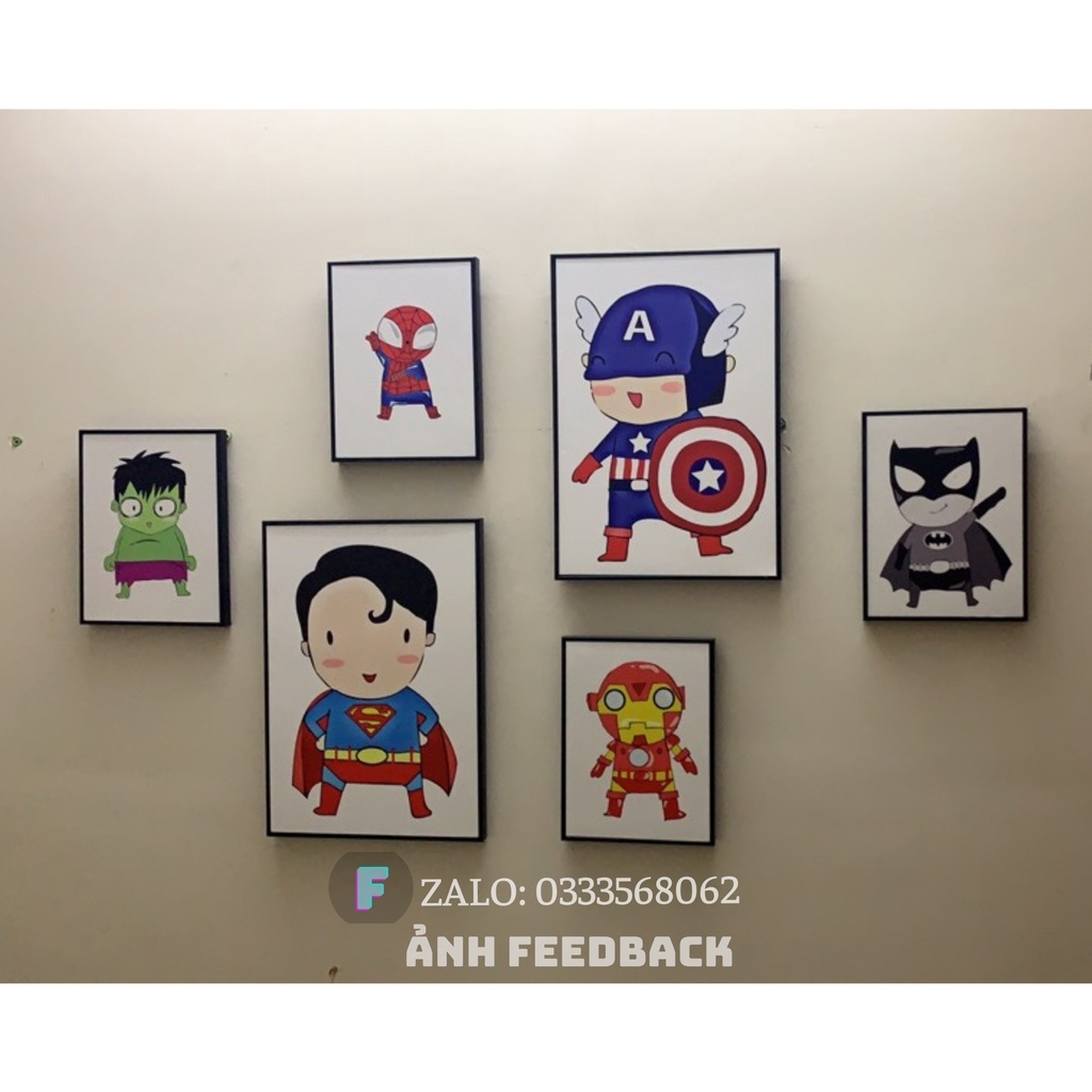Tranh Treo Tường Canvas, Tranh decor Phòng ngủ bé trai, bé gái,phòng khách đẹp⚡FREE SHIP⚡Bộ 6,giá rẻ sửa