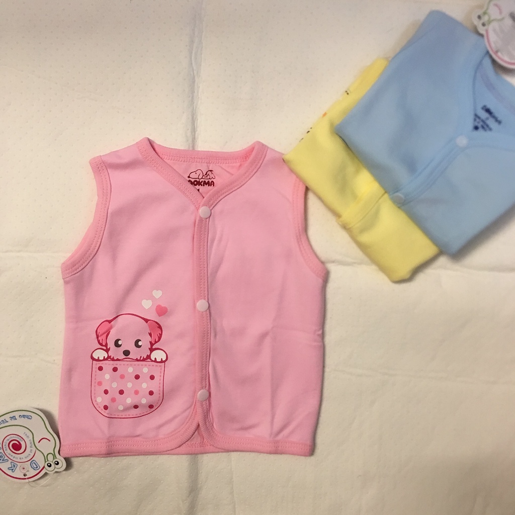 Dokma - Áo gile 2 lớp cho bé từ 0-9m