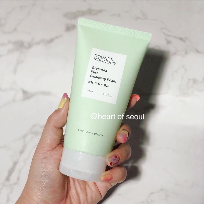 Sữa rửa mặt RoundARound Greentea Pure Cleansing foam 200ml (Bill Hàn)