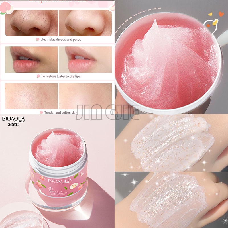 Kem tẩy tế bào chết BIOAQUA chiết xuất từ trái đào/đào giúp dưỡng ẩm và cải thiện tình trạng khô da