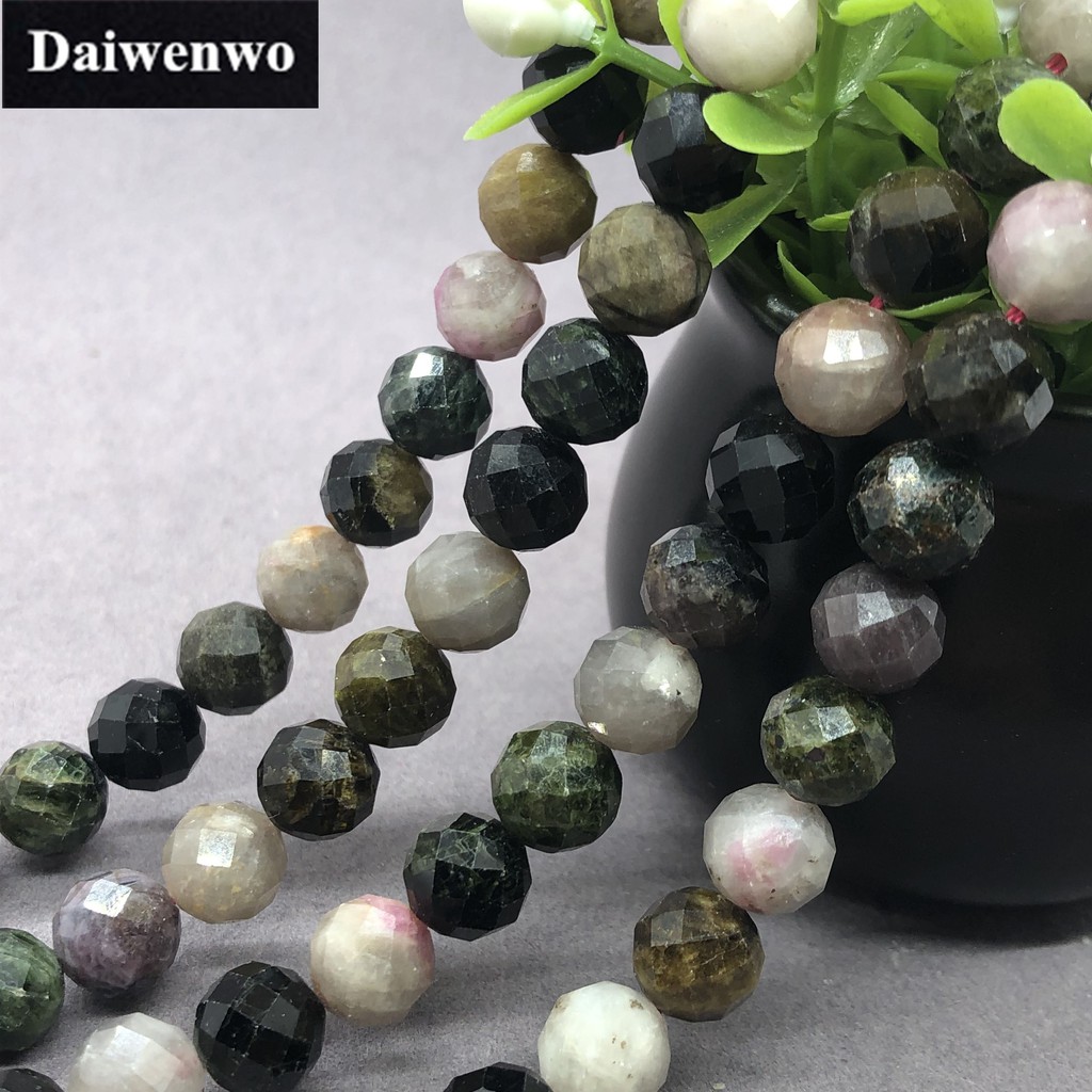 Chuỗi Hạt Đá Tourmaline Tự Nhiên 6-10mm