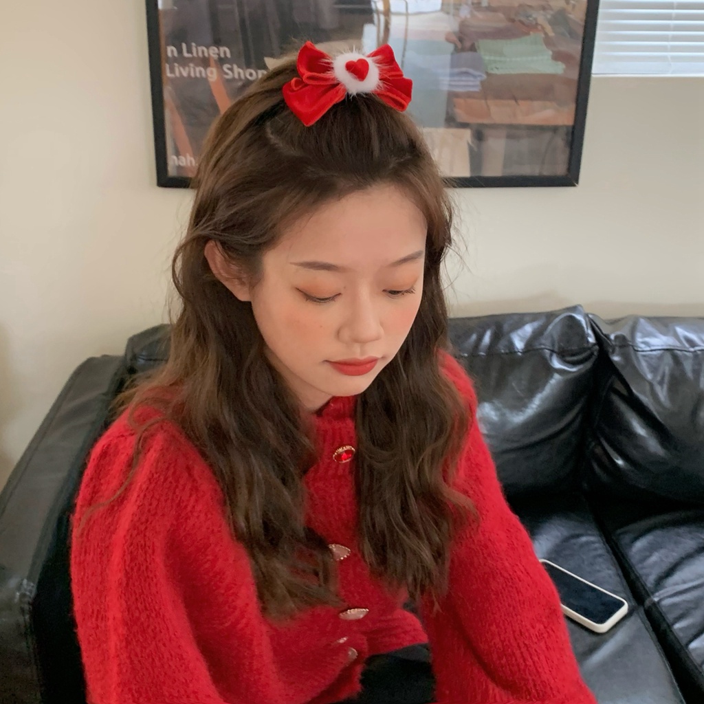 Kẹp Tóc Kẹp Càng Cua Băng Đô Kẹp Tết Vải Nhung LIN Dễ Thương