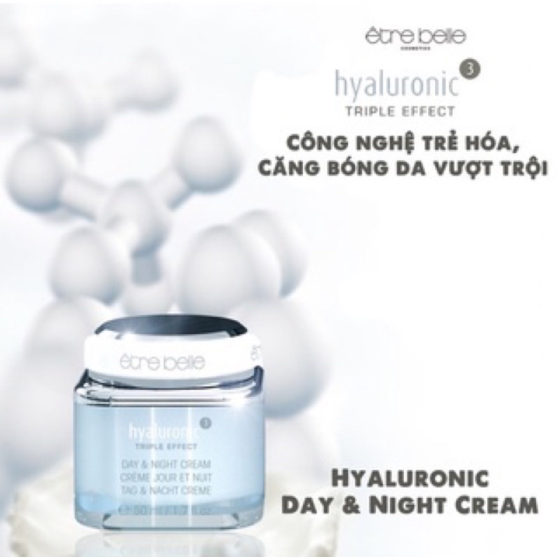 Kem cấp ẩm etre belle Hyaluronic Day & Night Cream - căng bóng da ngày và đêm