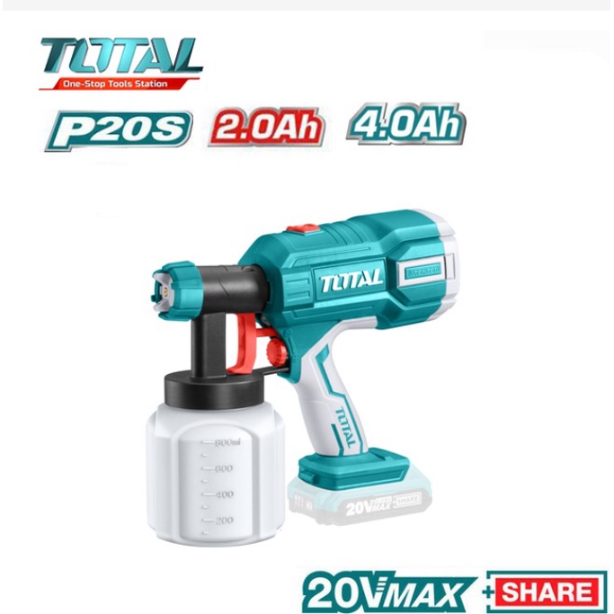 [RẺ NHẤT SHOPEE] MÁY PHUN SƠN DÙNG PIN TOTAL 20V TSGLI2001 ( không gồm pin và sạc )