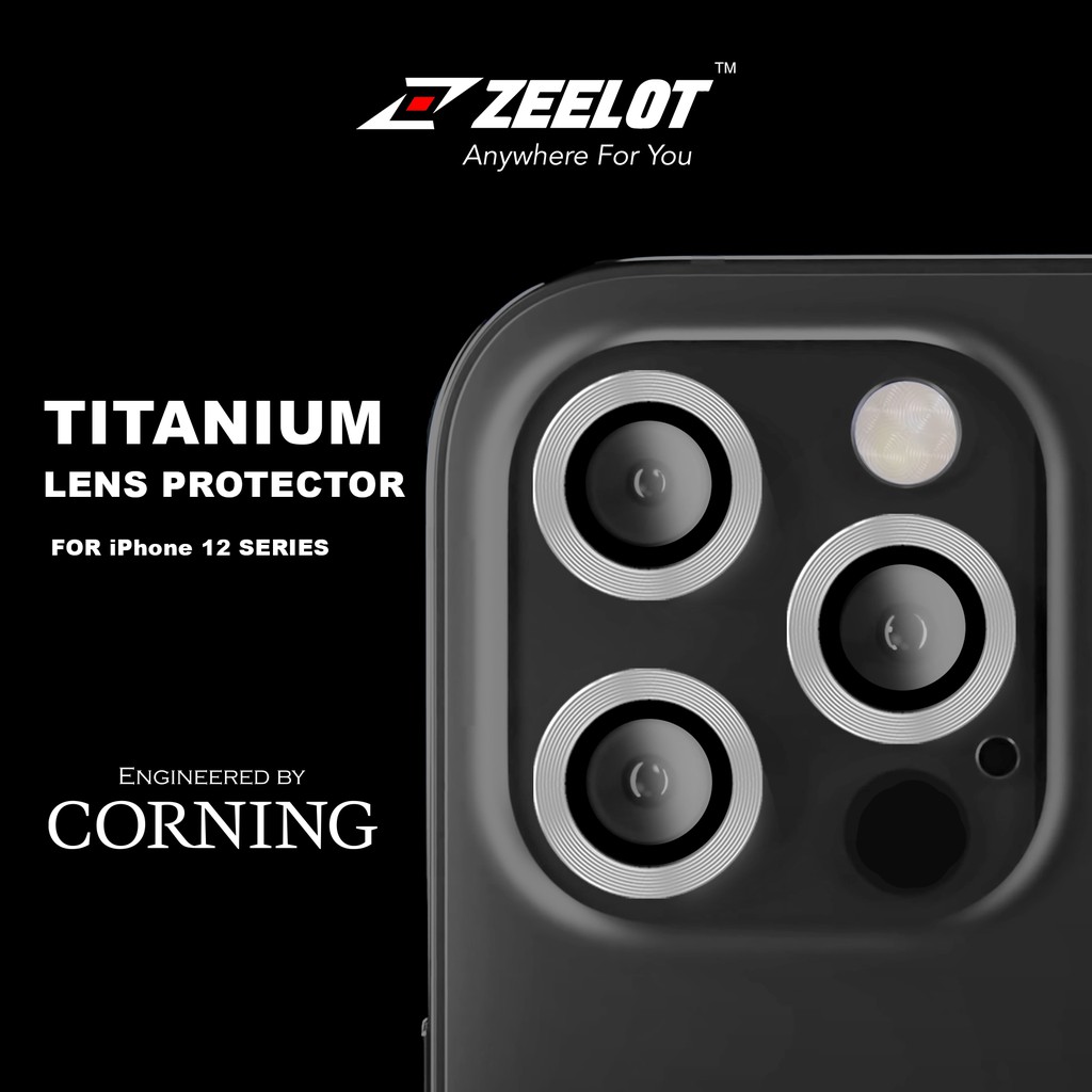 Kính Cường Lực Camera Lens Zeelot Titanium iPhone 12 Pro Max / 12 Pro / 12 / 12 Mini / 11 Chính hãng