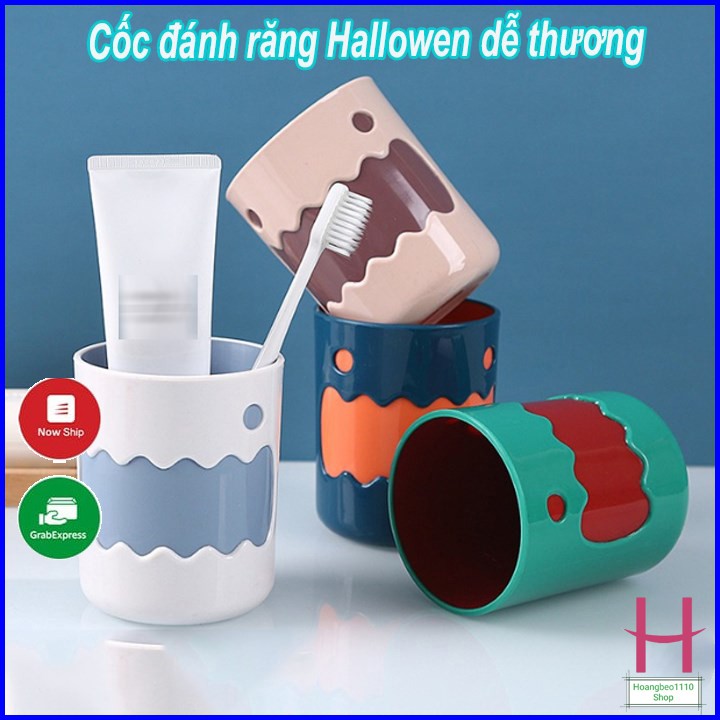 Cốc Uống Nước Đánh Răng Hình Quái Vật Hallowen Cao Cấp { H }