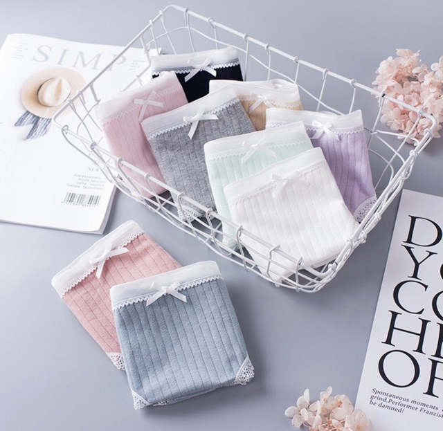 QUẦN LÓT COTTON VIỀN REN