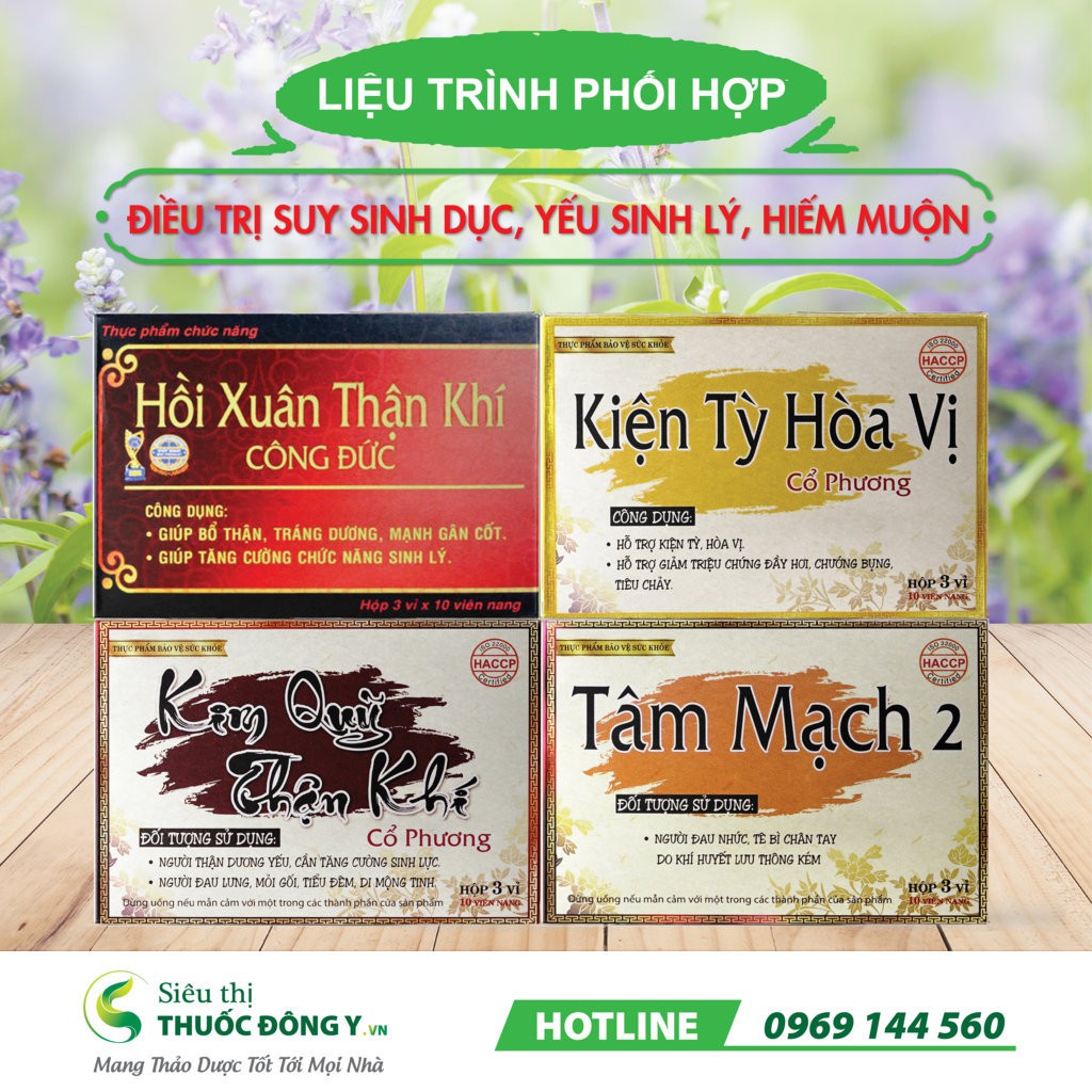 Liệu trình phối hợp giúp tăng cường sinh lực Đàn ông- Đông dược Công Đức