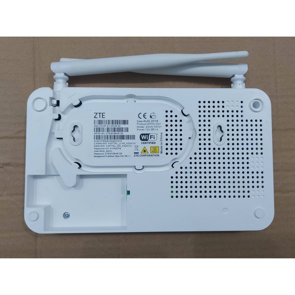 Bộ phát wifi Viettel ZTE F670Y Modem router GPON 2 băng tầng 1.2Gbps