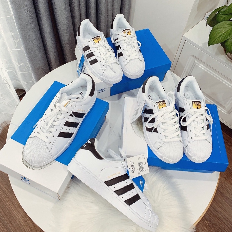 GIày superstar mũi sò màu trắng sọc đen, giày thể thao adidas nam nữ cao cấp sezi 36_43