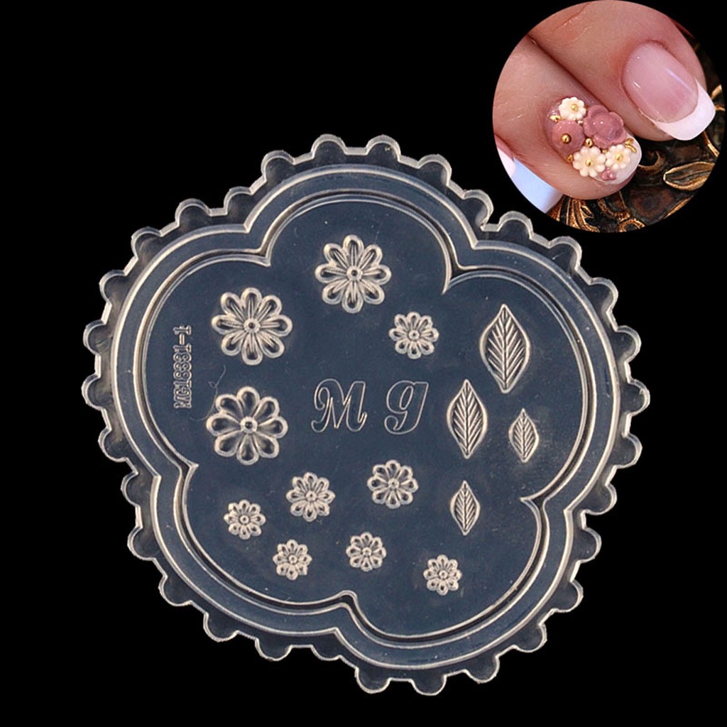 Khuôn Silicone Tạo Hình Hoa Cúc Trang Trí Móng Tay 3D DIY