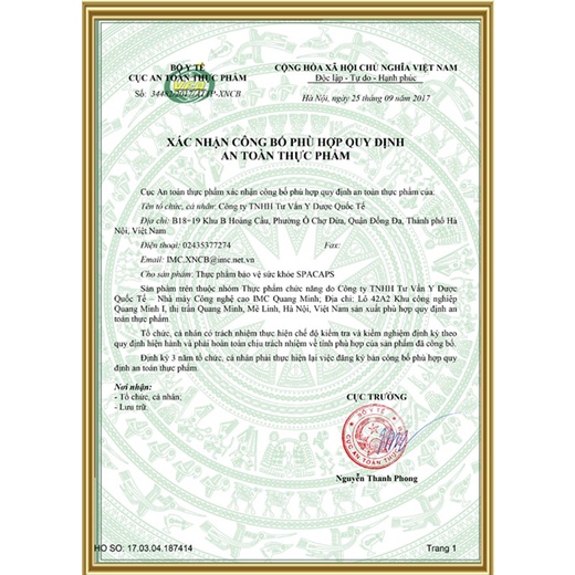 HỘP 30 VIÊN SPACAPS hỗ trợ nội tiết nữ SPACAP