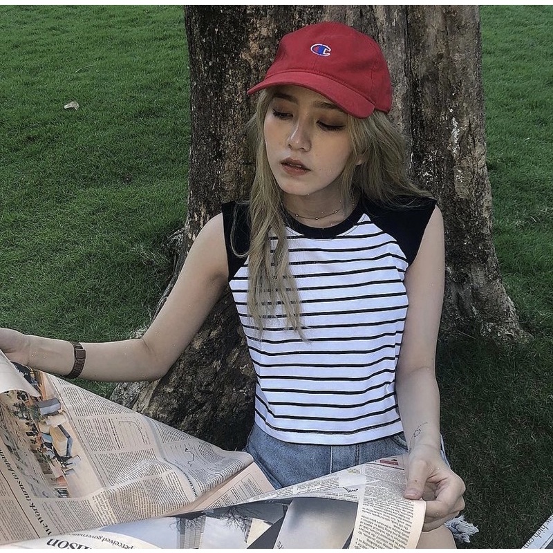 Áo ERRORIST tanktop raglan sọc
