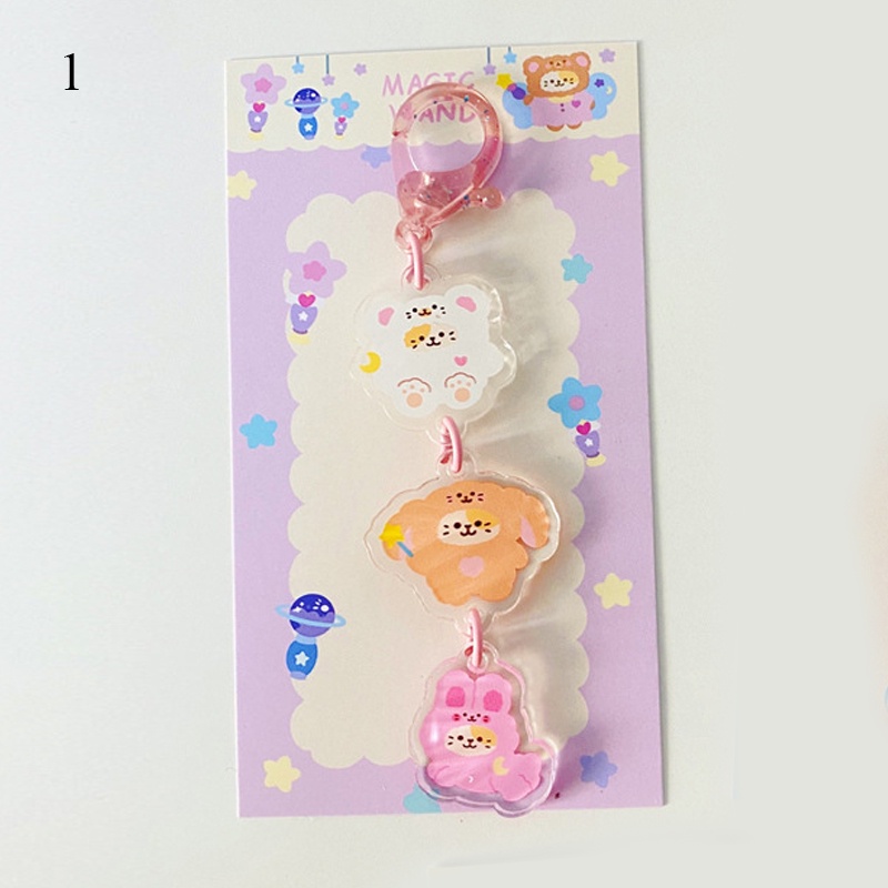 Móc Khóa acrylic Hình Cuốn Sách/Gấu Phong Cách Hàn Quốc