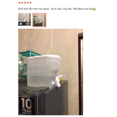 Bình Đựng Nước Có Vòi 3,5L Bình Đựng Nước Trà, Nước Trái Cây Để Trong Tủ Lạnh Tiện Lợi Đa Năng Ngăn Nắp