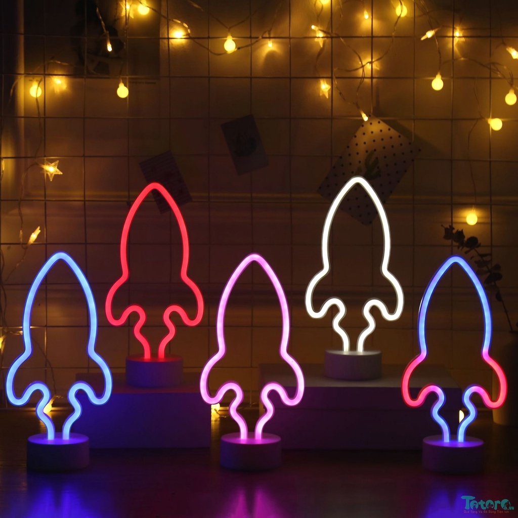 Đèn ngủ Neon Decor Quả Dứa - Hành Tinh - Kỳ Lân Hồng
