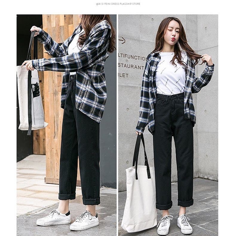 Quần jeans bigsize ống suông hình thật 50-100kg ⚡️⚡️ ơi