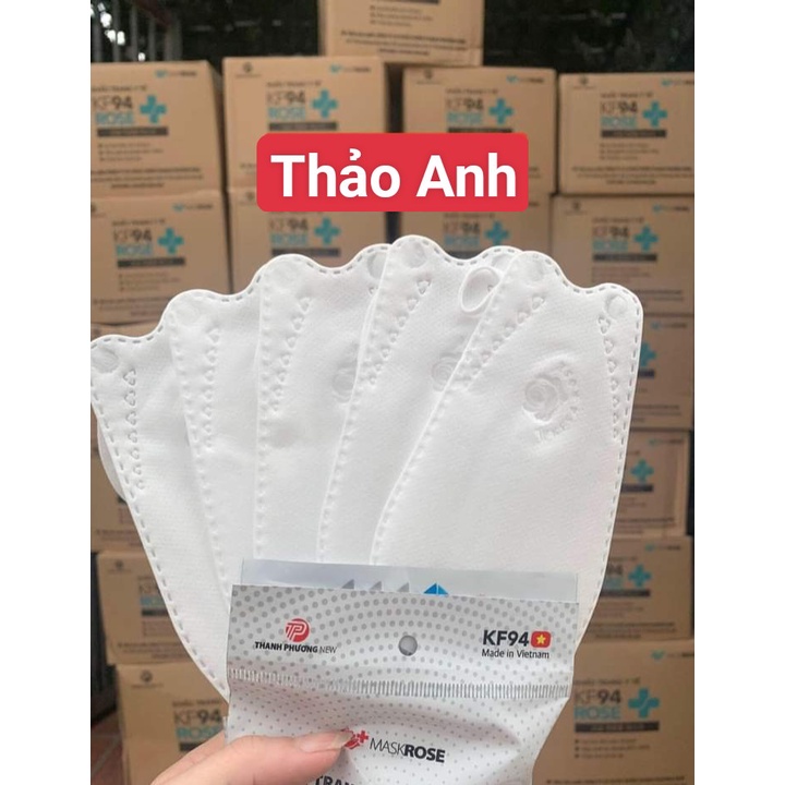 Set 50 Chiếc Khẩu trang 4 Lớp KF94 ROSE Chống Bụi Mịn Và Kháng Khuẩn Hàng Cao Cấp Hàn Quốc