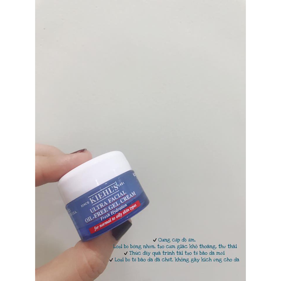 Kem dưỡng ẩm cho da dầu Kiehl's ultra facial oil free gel cream 7ml