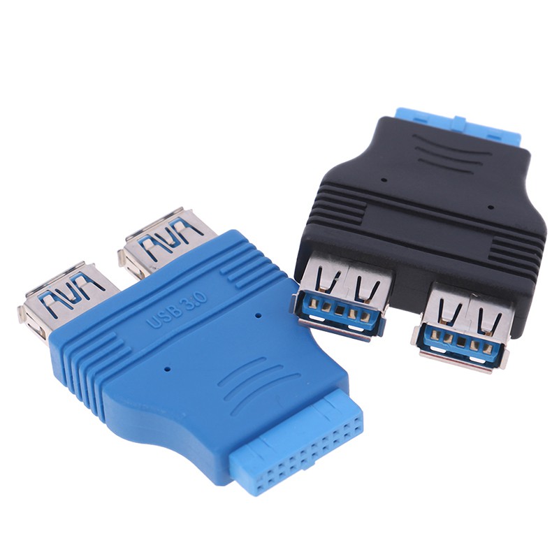 [bigapple]Motherboard 2 ports USB 3.0 female to 20 pin header female adapter connect adore