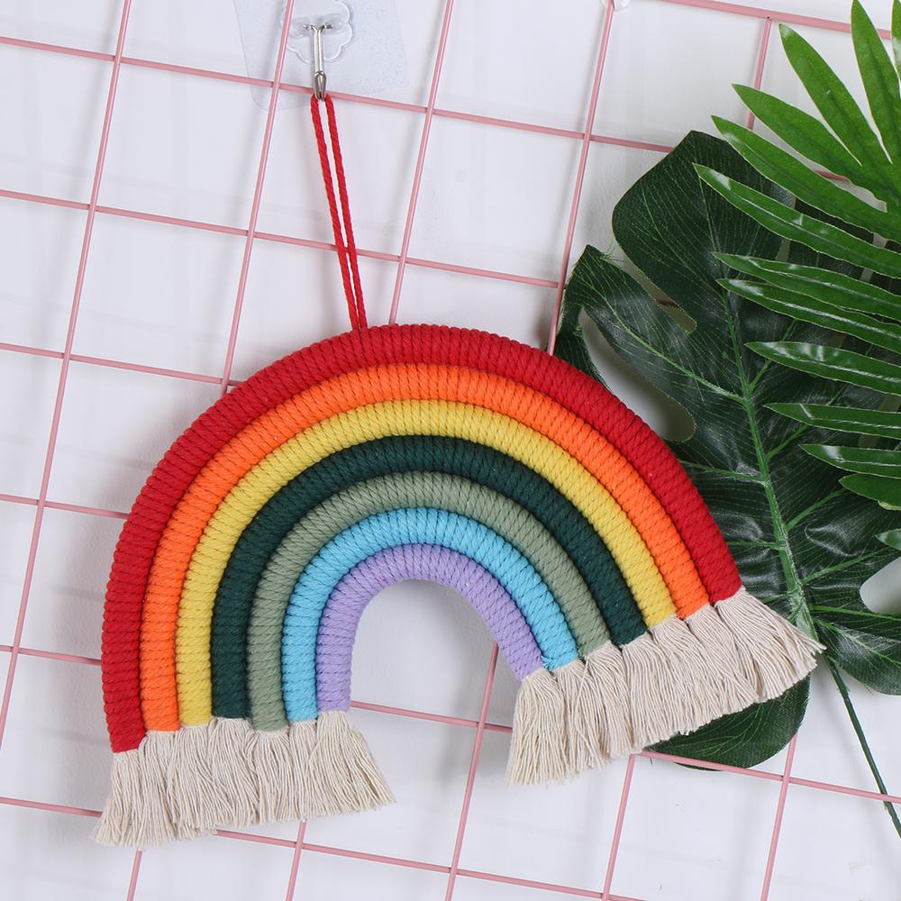 Thảm Treo Tường Trang Trí Họa Tiết Cầu Vồng Nhiều Màu Sắc