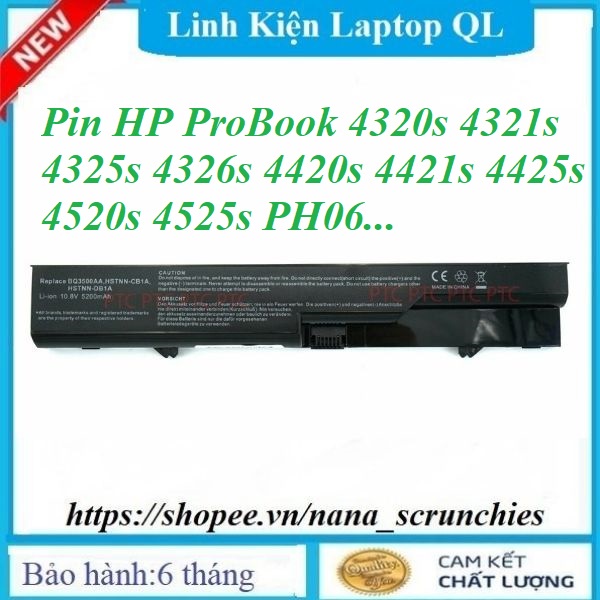 Pin Laptop HP 420 421 620 625 ProBook 4320s 4321s 4325s 4326s 4420s 4421s 4425s 4520s 4525s PH06